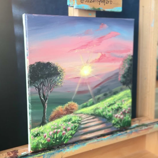 calm sunset painting